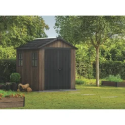 Keter Apex Casetta da Giardino in Resina Effetto Legno 230x224x246 cm