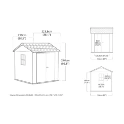 Keter Apex Casetta da Giardino in Resina Effetto Legno 230x224x246 cm