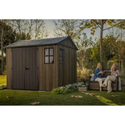 Keter Apex Casetta da Giardino in Resina Effetto Legno 287x230x246 cm