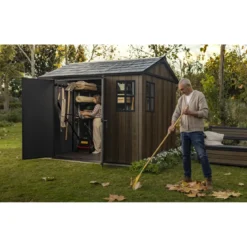 Keter Apex Casetta da Giardino in Resina Effetto Legno 287x230x246 cm