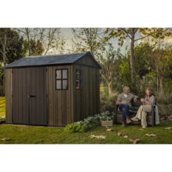 Keter Apex Casetta da Giardino in Resina Effetto Legno 287x230x246 cm
