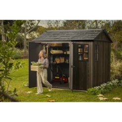 Keter Apex Casetta da Giardino in Resina Effetto Legno 287x230x246 cm