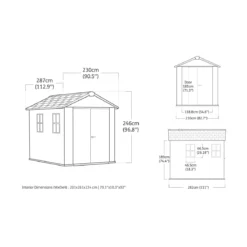Keter Apex Casetta da Giardino in Resina Effetto Legno 287x230x246 cm