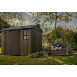Keter Apex Casetta da Giardino in Resina Effetto Legno 287x230x246 cm