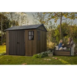 Keter Apex Casetta da Giardino in Resina Effetto Legno 287x230x246 cm