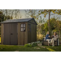 Keter Apex Casetta da Giardino in Resina Effetto Legno 287x230x246 cm