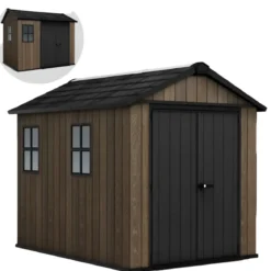 Keter Apex Casetta da Giardino in Resina Effetto Legno 287x230x246 cm