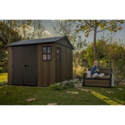 Keter Apex Casetta da Giardino in Resina Effetto Legno 287x230x246 cm