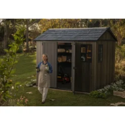 Keter Apex Casetta da Giardino in Resina Effetto Legno 287x230x246 cm