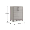 Keter Armadietto Basso in Resina da Esterno Tuttopiani Ripiani Regolabili Beige