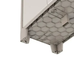 Keter Armadio Alto Beige Porta Scope Ripiani in Resina Mobiletto Antipioggia per Esterno
