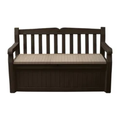 Keter Baule Effetto Legno Cassapanca Portagiochi Contenitore Coperchio Balcone