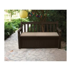 Keter Baule Effetto Legno Cassapanca Portagiochi Contenitore Coperchio Balcone