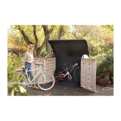 Keter Box da Giardino per Esterno Beige Armadio Resina Pavimento Grande Compatto