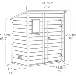 Keter Casetta MANOR PENT 183x111 in Resina PVC Box Armadio Giardino