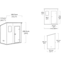 Keter Casetta MANOR PENT 183x111 in Resina PVC Box Armadio Giardino