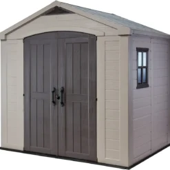 Keter Casetta per Attrezzi Factor 256x182 con Pavimento Interno da Giardino