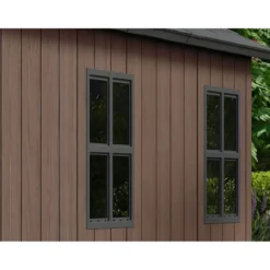 Keter Newton Plus Casetta da Giardino 230x287 PVC Effetto Legno 2 Ante