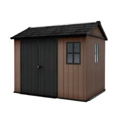 Keter Newton Plus Casetta da Giardino 230x287 PVC Effetto Legno 2 Ante