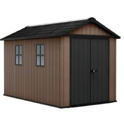 Keter Newton Plus Casetta da Giardino 230x350 PVC Effetto Legno 2 Ante