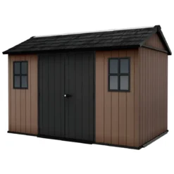 Keter Newton Plus Casetta da Giardino 230x350 PVC Effetto Legno 2 Ante