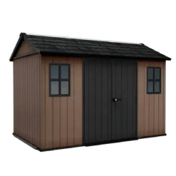 Keter Newton Plus Casetta da Giardino 230x350 PVC Effetto Legno 2 Ante