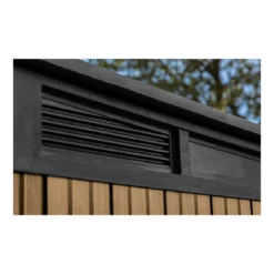 Keter Pent Casetta da Giardino 2x2 Resina Effetto Legno Doghe Veneziane