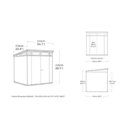 Keter Pent Casetta da Giardino 2x2 Resina Effetto Legno Doghe Veneziane