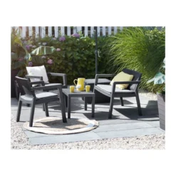 Keter Salotto Resina Salottino Divano Poltrone Tavolino Caffe Giardino Esterno