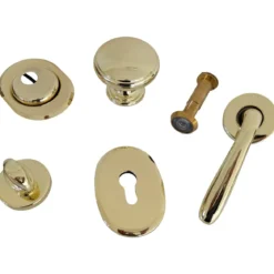 Kit Accessori Porta Blindata Ottone Lucido con Defender 55