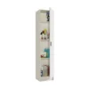 Kit Armadio Alto 180 Bianco 1 Anta con Ripiani Legno Multiuso Mobile Tuttopiani