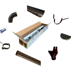 Kit D Grondaia Zincata Casette Legno Falde 301 e 349 cm con Accessori