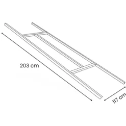 Kit di Fondazione per Casetta da Giardino 203x117 cm Acciaio Zincato