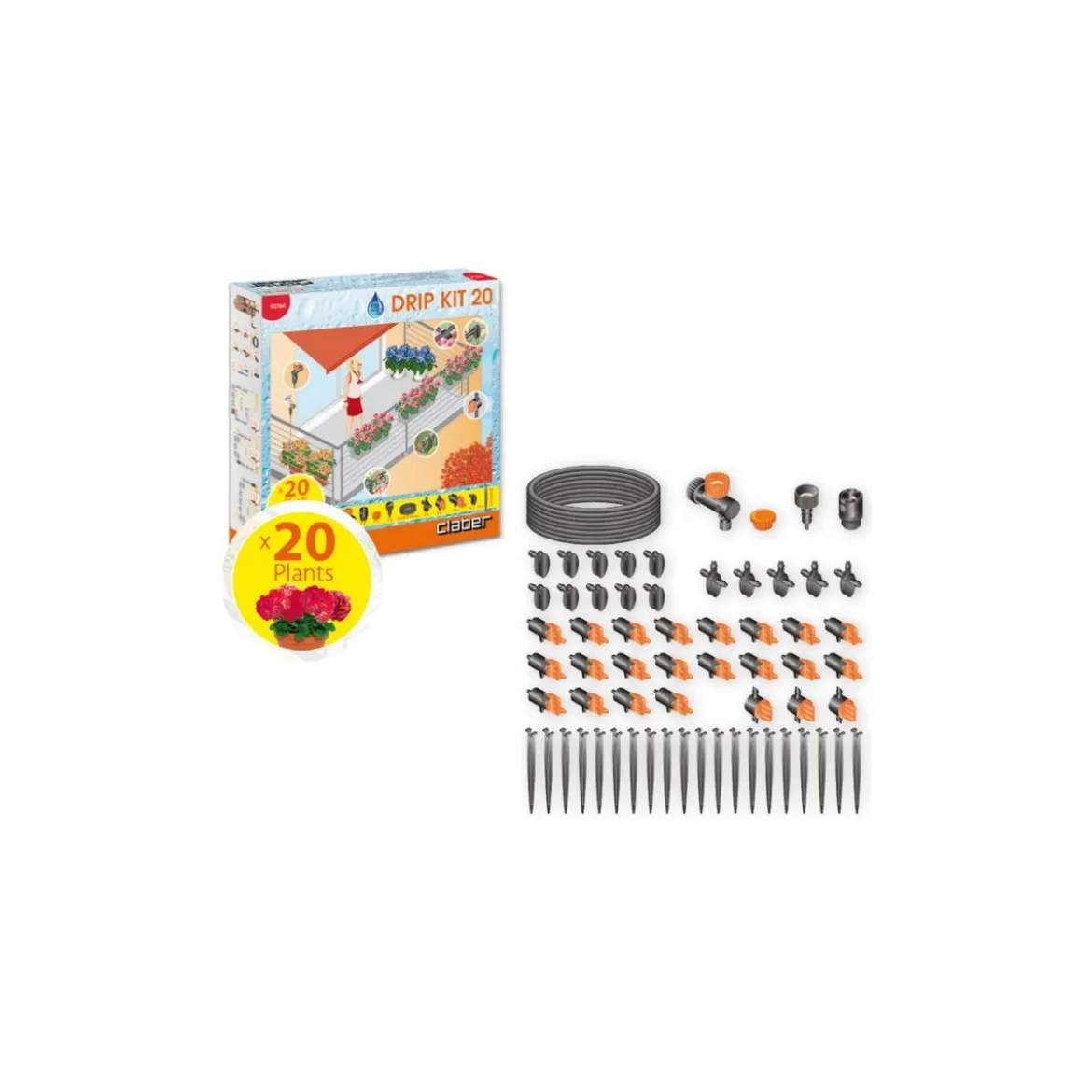 Kit Micro Irrigazione a Goccia 20 Gocciolatori Automatico Gocciolante Innaffiare