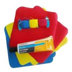 Kit Riparazione Giochi Gonfiabili Toppe Pezze Fori e Strappi con Mastice PVC