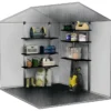 Kit Scaffali per Casetta da Giardino Keter 3 Mensole Modulari 100x30