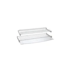 Kit scolapiatti in alluminio con vaschetta raccogli gocce lunghezza 76 cm