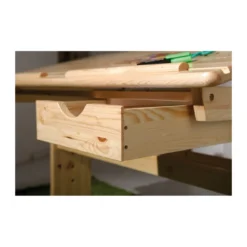 Kit Scrivania Pino Tavolo da Disegno Inclinabile in Legno Cameretta dei Bambini