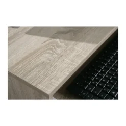 Kit Scrivania Portapc Rovere Cameretta Moderna Legno Tavolo con Ruote Cassetto