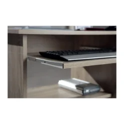 Kit Scrivania Portapc Rovere Cameretta Moderna Legno Tavolo con Ruote Cassetto