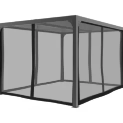 Kit Tenda Zanzariera per Pergola Bioclimatica 360x300 cm Chiusura Zip