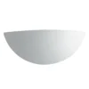 Lampada a Muro Intec Applique Verniciabile in Gesso Bianco Luce da Parete