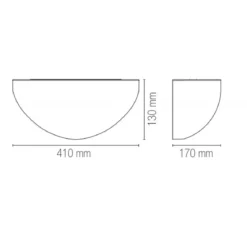 Lampada a Muro Intec Applique Verniciabile in Gesso Bianco Luce da Parete