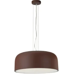 Lampada a Sospensione con Diffusore Luce Design Moderno in Metallo Bronzo