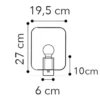 Lampada da Parete Intec Luce per Interno Applique Bianca Lampadina E27