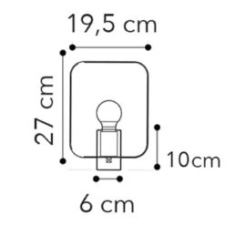 Lampada da Parete Intec Luce per Interno Applique Bianca Lampadina E27