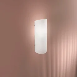 Lampada da Parete Luce Applique in Vetro per Interno Bianca Lampadina E27