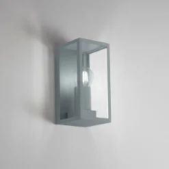 Lampada da Parete per Esterno Applique Intec a Muro in Metallo Argento