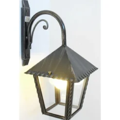Lampada da Parete per Esterno in Ferro Lanterna a Muro Lampadina E27