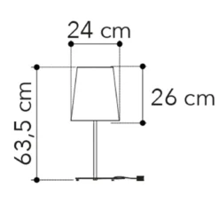 Lampada da Tavolo Moderna in Metallo Bianco con Paralume in Tessuto